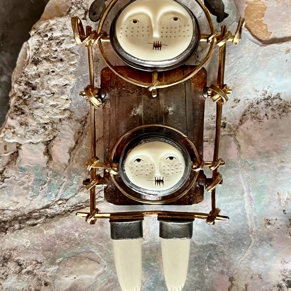 Carolyn Morris Bach Brooch Pendant Sterling Silver and 18K Gold - Picture 10 of 15